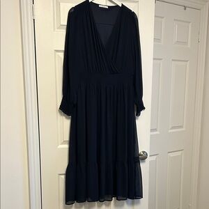 Ricki's Elegant Navy Long Sleeve Dress